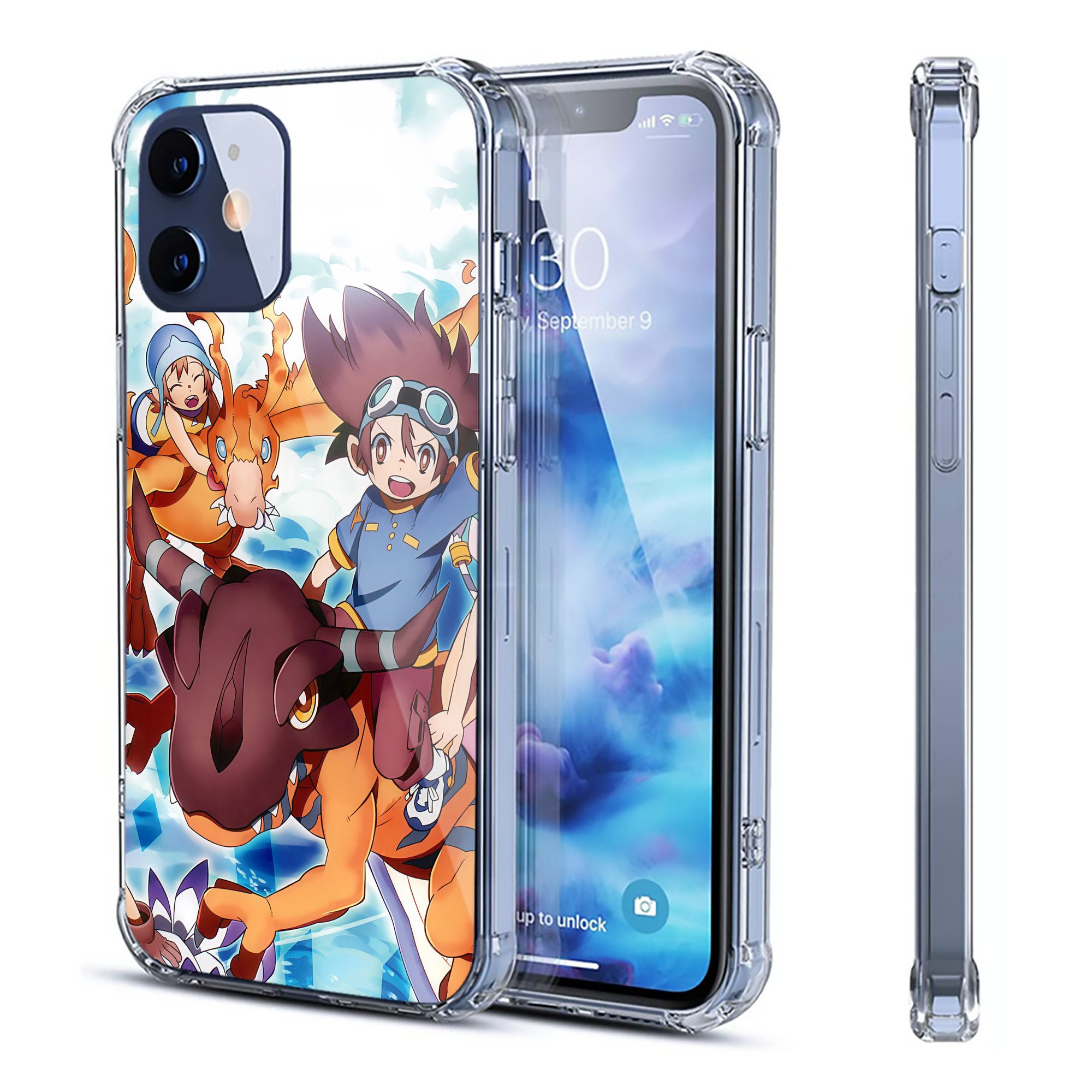 （画像用） Digimon デジタルモンスター/デジモン 【iPhone 12シリーズ対応】透明スマホケース（クリアソフトケース）